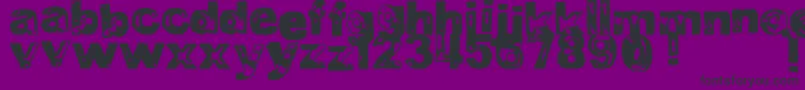 DjbBadStampJob2 Font – Black Fonts on Purple Background