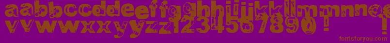 More about DjbBadStampJob2 Font DjbBadStampJob2 Font – Brown Fonts on Purple Background