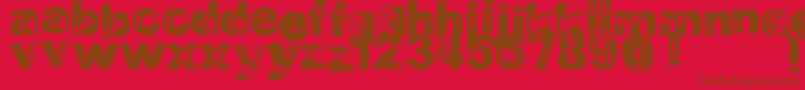 DjbBadStampJob2 Font – Brown Fonts on Red Background