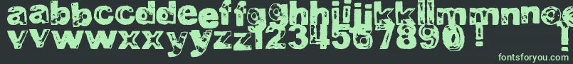 DjbBadStampJob2 Font – Green Fonts on Black Background