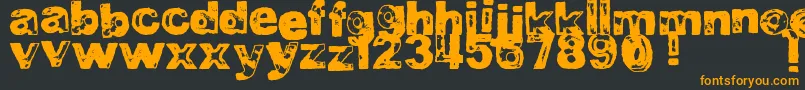 More about DjbBadStampJob2 Font DjbBadStampJob2 Font – Orange Fonts on Black Background