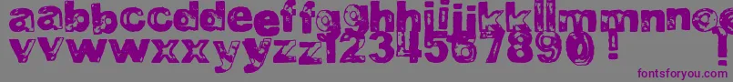 DjbBadStampJob2 Font – Purple Fonts on Gray Background