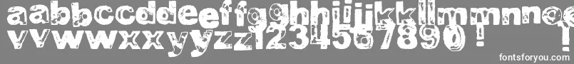 DjbBadStampJob2 Font – White Fonts on Gray Background