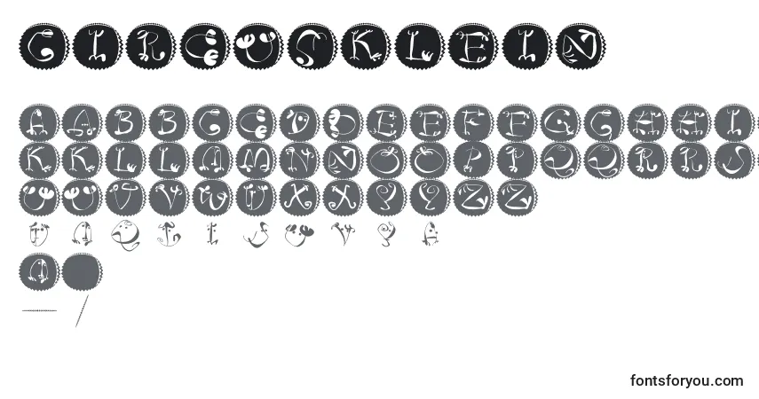 Шрифт Circusklein – алфавит, цифры, специальные символы