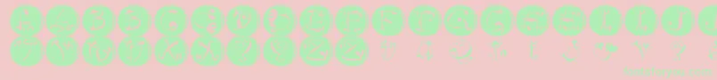 Circusklein Font – Green Fonts on Pink Background