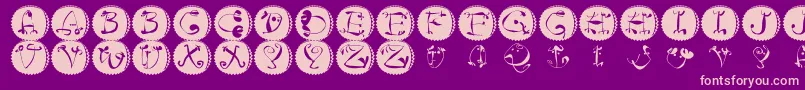 Circusklein Font – Pink Fonts on Purple Background