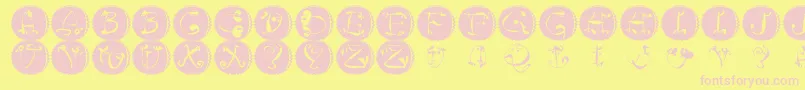 Circusklein Font – Pink Fonts on Yellow Background