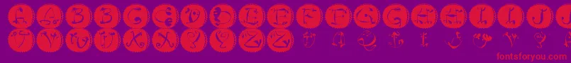 Circusklein Font – Red Fonts on Purple Background