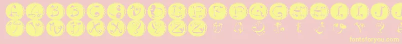 Circusklein Font – Yellow Fonts on Pink Background