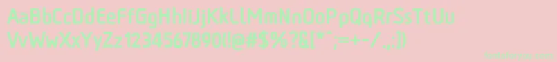 TadaoExtrabold Font – Green Fonts on Pink Background