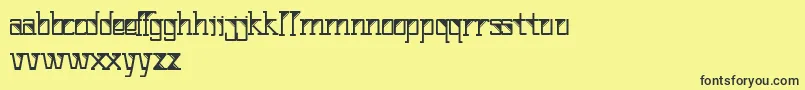 Corner Font – Black Fonts on Yellow Background