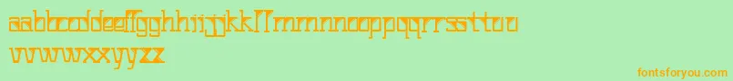 Corner Font – Orange Fonts on Green Background