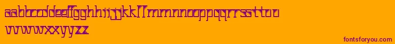 Corner Font – Purple Fonts on Orange Background