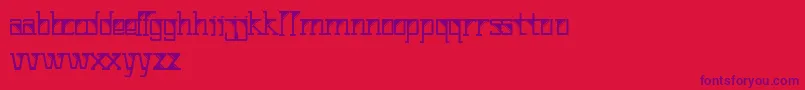 Corner Font – Purple Fonts on Red Background