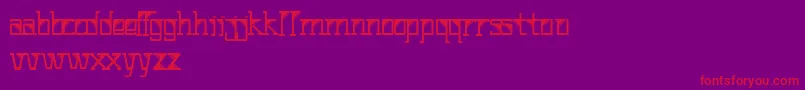 Corner Font – Red Fonts on Purple Background