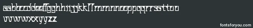 Corner Font – White Fonts on Black Background