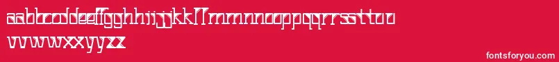 Corner Font – White Fonts on Red Background