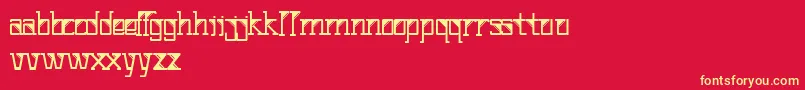 Corner Font – Yellow Fonts on Red Background