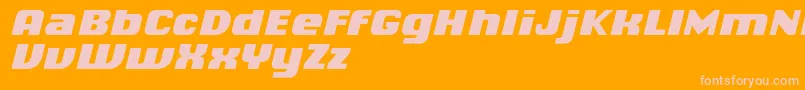 ChiqReducedBlackitalic Font – Pink Fonts on Orange Background