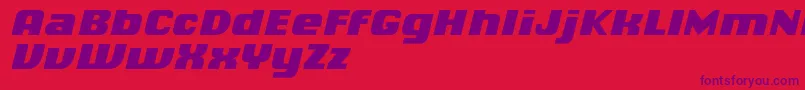 ChiqReducedBlackitalic Font – Purple Fonts on Red Background
