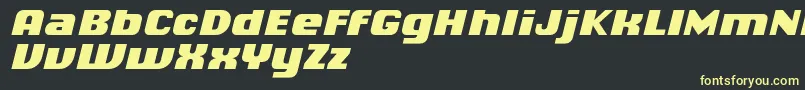 ChiqReducedBlackitalic Font – Yellow Fonts on Black Background