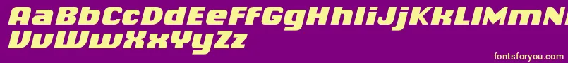 ChiqReducedBlackitalic Font – Yellow Fonts on Purple Background