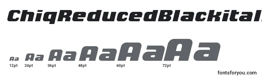 ChiqReducedBlackitalic (79704) Font Sizes