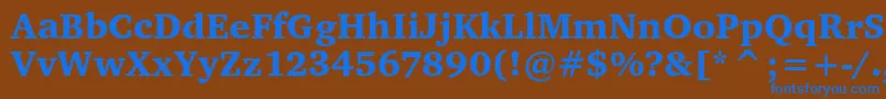 CharterItcBlack Font – Blue Fonts on Brown Background