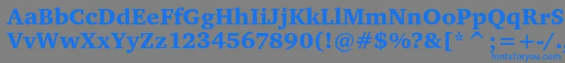 CharterItcBlack Font – Blue Fonts on Gray Background