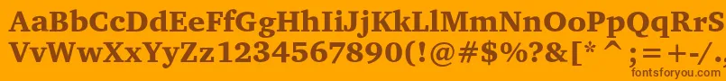 CharterItcBlack Font – Brown Fonts on Orange Background