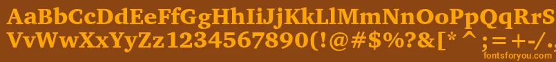 CharterItcBlack Font – Orange Fonts on Brown Background