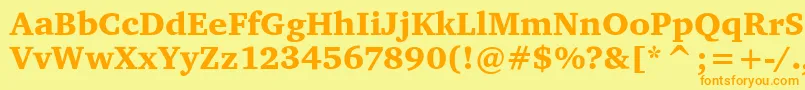 CharterItcBlack Font – Orange Fonts on Yellow Background