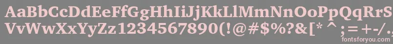 CharterItcBlack Font – Pink Fonts on Gray Background
