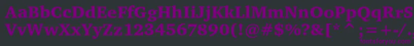 CharterItcBlack Font – Purple Fonts on Black Background