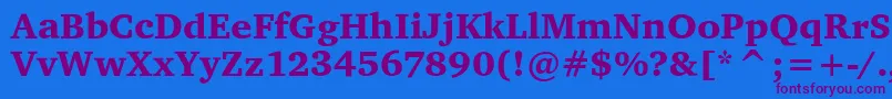 CharterItcBlack Font – Purple Fonts on Blue Background