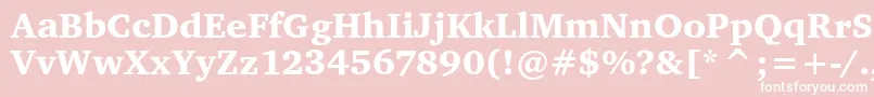 CharterItcBlack Font – White Fonts on Pink Background