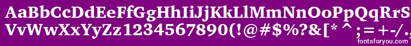 フォントCharterItcBlack – 紫の背景に白い文字