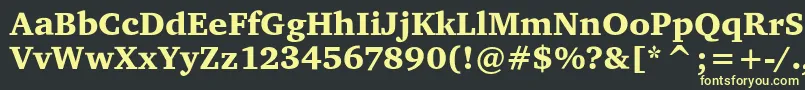 CharterItcBlack Font – Yellow Fonts on Black Background