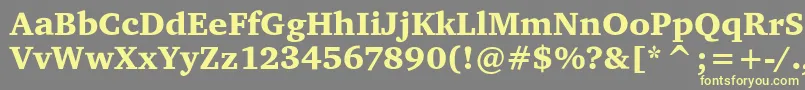 CharterItcBlack Font – Yellow Fonts on Gray Background