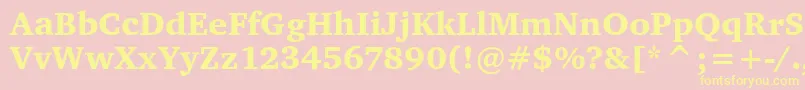 CharterItcBlack Font – Yellow Fonts on Pink Background