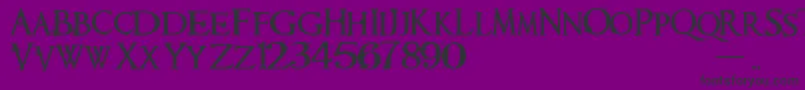 Requiem-Schriftart – Schwarze Schriften auf violettem Hintergrund