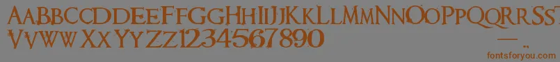 Requiem Font – Brown Fonts on Gray Background