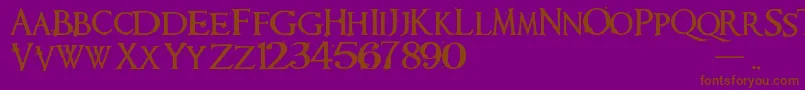 Requiem Font – Brown Fonts on Purple Background