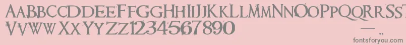 Requiem Font – Gray Fonts on Pink Background