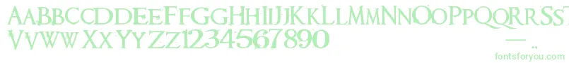 Requiem Font – Green Fonts on White Background