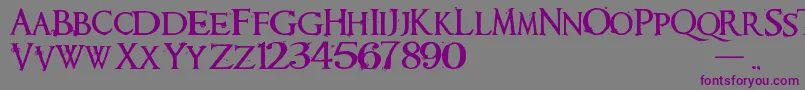 Requiem Font – Purple Fonts on Gray Background