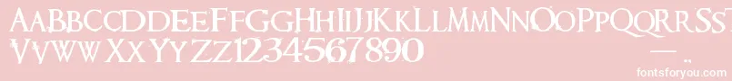 Requiem Font – White Fonts on Pink Background