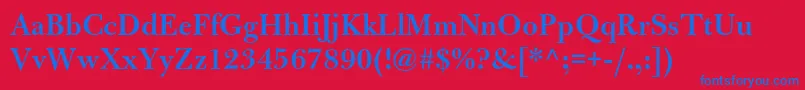 BulmermtstdSemibold Font – Blue Fonts on Red Background