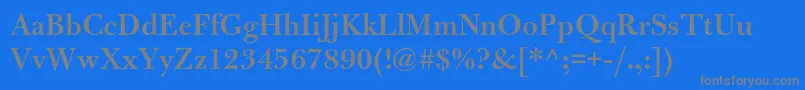 BulmermtstdSemibold Font – Gray Fonts on Blue Background