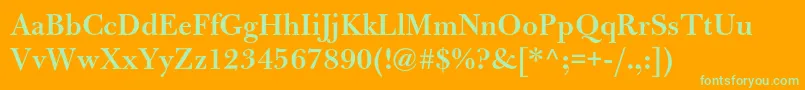 BulmermtstdSemibold Font – Green Fonts on Orange Background